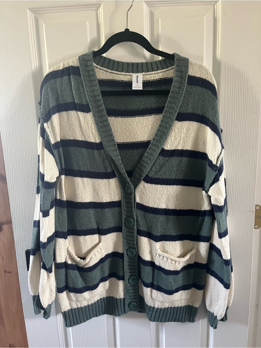 NWOT Abound Striped Button-Front Cardigan - Small